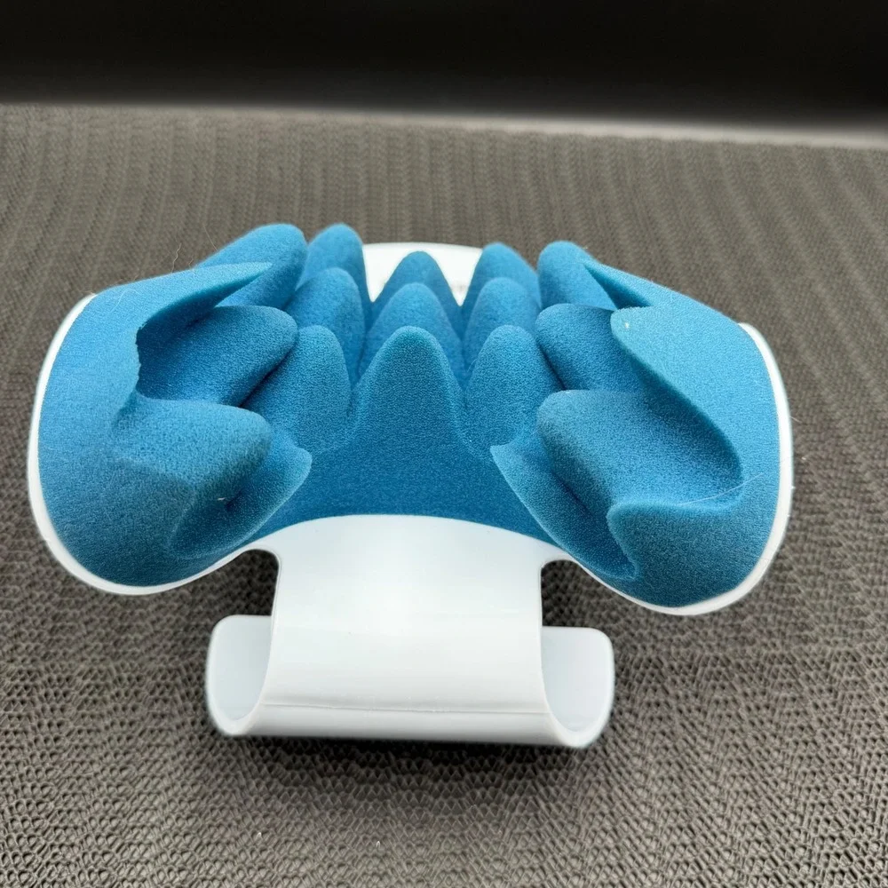 Rearand Neck and Shoulder Relaxer Cervical Traction Device Blue White Orthopedic